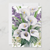 Invitation Calla Lily fête la vie (Dos)