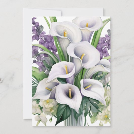 Invitation Calla Lily fête la vie (Dos)