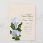 Invitation Calla Lily Fleurs Floral Élégante Fête des mariées (Devant / Derrière)