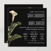 Invitation Calla Lily Floral Moderne (Devant / Derrière)