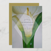 Invitation Calla Lily Mariage (Devant / Derrière)