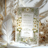 Invitation Calla Lily Musulmane Mariage Art Nouveau Mucha