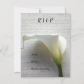 Invitation Calla lily sur l'ancienne écriture rsvp (Devant)