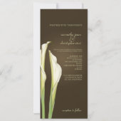 Invitation Calla lys à la cérémonie du mariage du café Invita (Dos)