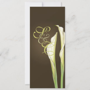 Invitation Calla lys à la cérémonie du mariage du café Invita