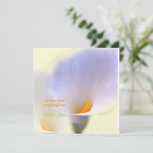 Invitation Calla Lys/Invitations de mariage (Debout devant)