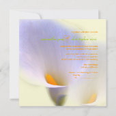 Invitation Calla Lys/Invitations de mariage (Dos)
