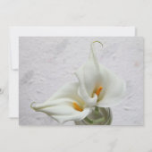 Invitation Calla lys sur la douche arrière - plan texturée (Dos)