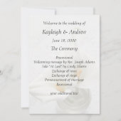 Invitation Calla ment sur un mariage arrière - plan texturé (Devant)