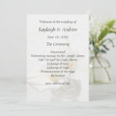 Invitation Calla ment sur un mariage arrière - plan texturé (Debout devant)