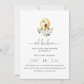 Invitation CALLA Oh Babee Honey Bee Baby shower (Devant)