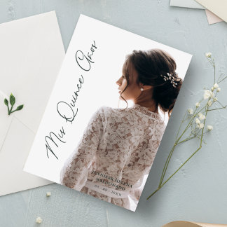 Invitation Calligrafía de fancy para la fotografía Minimalist