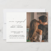 Invitation Calligraphie 2 Photo QR Code Engagement Party (Devant)