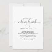 Invitation Calligraphie Aimer Mariage de script fantaisie Bru (Devant)