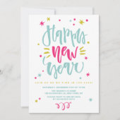 Invitation Calligraphie amusante et festive Fête de la Réveil (Devant)