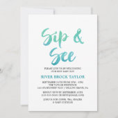 Invitation Calligraphie aquarelle Signez et consultez (Devant)