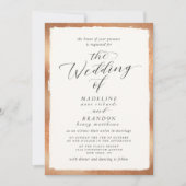 Invitation Calligraphie avec Mariage de automne de luxe de bo (Devant)