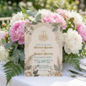 Invitation Calligraphie Bismillah à l'arche géométrique flora