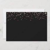 Invitation Calligraphie Black Rose Gold Confetti 60e annivers (Dos)