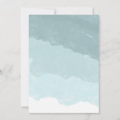 Invitation Calligraphie Bleue Moderne Sur Le Baby shower De L (Dos)