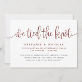 Invitation Calligraphie Bourgogne Nous Avons Lié Le Mariage D (Devant)