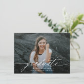 Invitation Calligraphie budgétaire Script Graduation Photo (Debout devant)