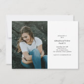 Invitation Calligraphie budgétaire Script Graduation Photo (Dos)