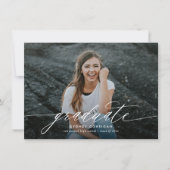 Invitation Calligraphie budgétaire Script Graduation Photo (Devant)