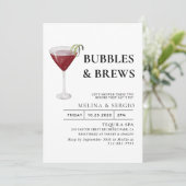 Invitation Calligraphie Bulles & Brews Brive douche (Debout devant)