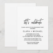 Invitation Calligraphie Capricieuse Célébrons (Devant / Derrière)