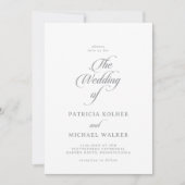 Invitation Calligraphie Chic Classique Le Mariage De (Devant)