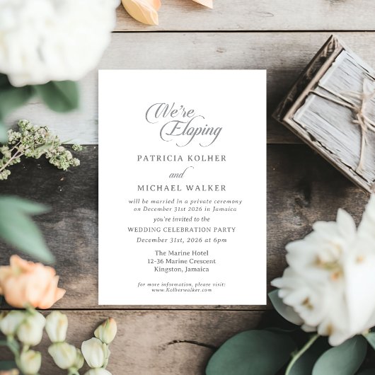 Invitation Calligraphie Chic Classique Nous Faison