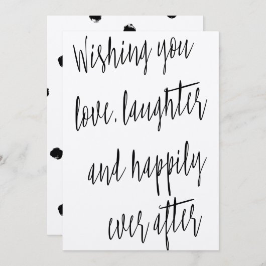 Invitation Calligraphie chic moderne "Je vous souhaite de l'a (Devant / Derrière)