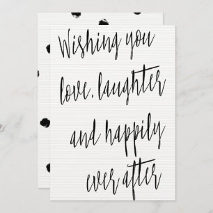 Invitation Calligraphie chic moderne "Wishing you love"
