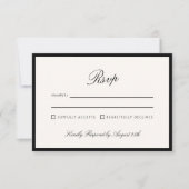 Invitation Calligraphie classique Vieux argent QR Code Rsvp (Devant)