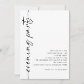 Invitation Calligraphie Code QR Mariage Invités du Soirée (Devant)