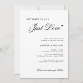 Invitation Calligraphie Coeur Rien de fantaisie Juste Amour M (Devant)