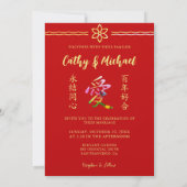 Invitation Calligraphie colorée amour mariage chinois moderne (Dos)