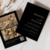 Invitation Calligraphie contemporaine Collage photo Code QR