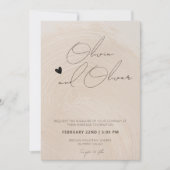 Invitation Calligraphie contemporaine photo code QR mariage (Devant)