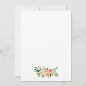 Invitation Calligraphie Coral Floral Mariage W (Dos)