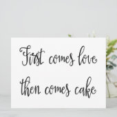 Invitation Calligraphie | "D'abord vient l'amour puis vient l (Debout devant)