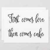 Invitation Calligraphie | "D'abord vient l'amour puis vient l (Devant / Derrière)