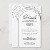 Invitation Calligraphie d'arc linéaire moderne en un seul Mar (Dos)