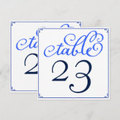 Invitation Calligraphie de blues d'hiver Script Tableau Numér (Devant / Derrière)