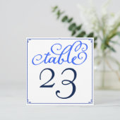 Invitation Calligraphie de blues d'hiver Script Tableau Numér (Debout devant)
