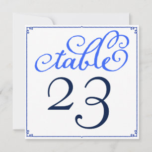 Invitation Calligraphie de blues d'hiver Script Tableau Numér