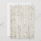 Invitation Calligraphie de bouleau d'hiver rustique Mariage b (Dos)