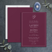 Invitation Calligraphie de Bourgogne classique Mariage de mon