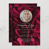 Invitation Calligraphie de Bourgogne Photo Célébration de la  (Devant / Derrière)